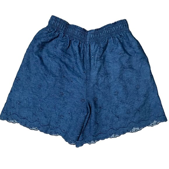 Vtg Gene Ewing Bis Denim Eyelet Shorts-Sz S/L - Picture 11 of 11